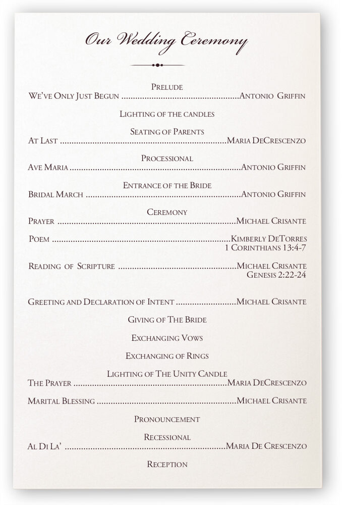 Photograph of Blue Grapes and Chicory Wedding Programs