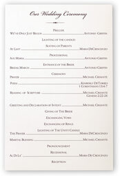 Photograph of Blue Grapes and Chicory Wedding Programs