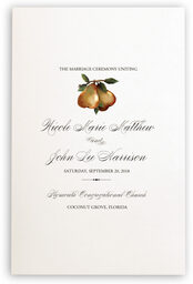 Photograph of Two Pears Wedding Programs