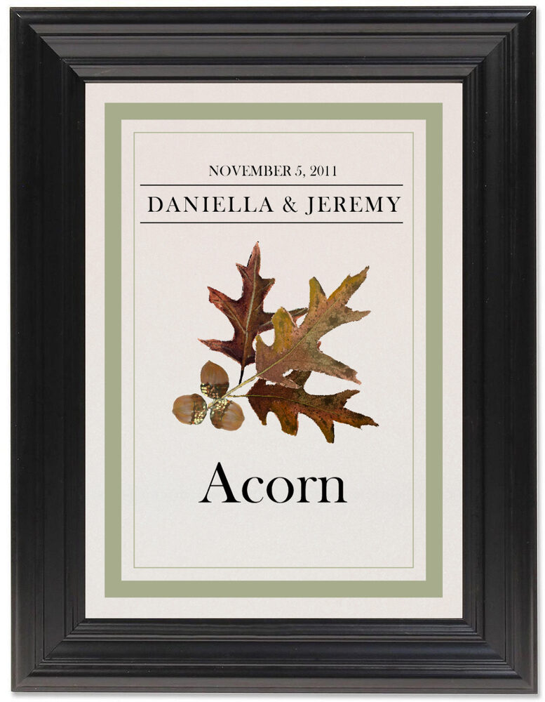 Framed Photograph of Fruit, Vegetables, Nuts & Grains Table Names
