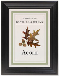 Framed Photograph of Fruit, Vegetables, Nuts & Grains Table Names