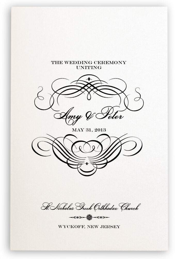 Photograph of Greek Orthodox 01 Wedding Programs