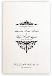 Photograph of Crowned Vintage Monogram Wedding Programs