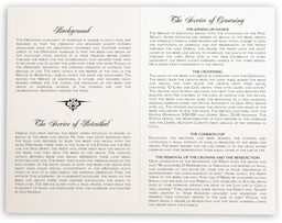 Photograph of Crowned Vintage Monogram Wedding Programs