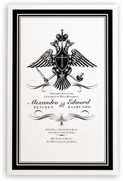 Photograph of Russian Two Headed Eagle Wedding Programs
