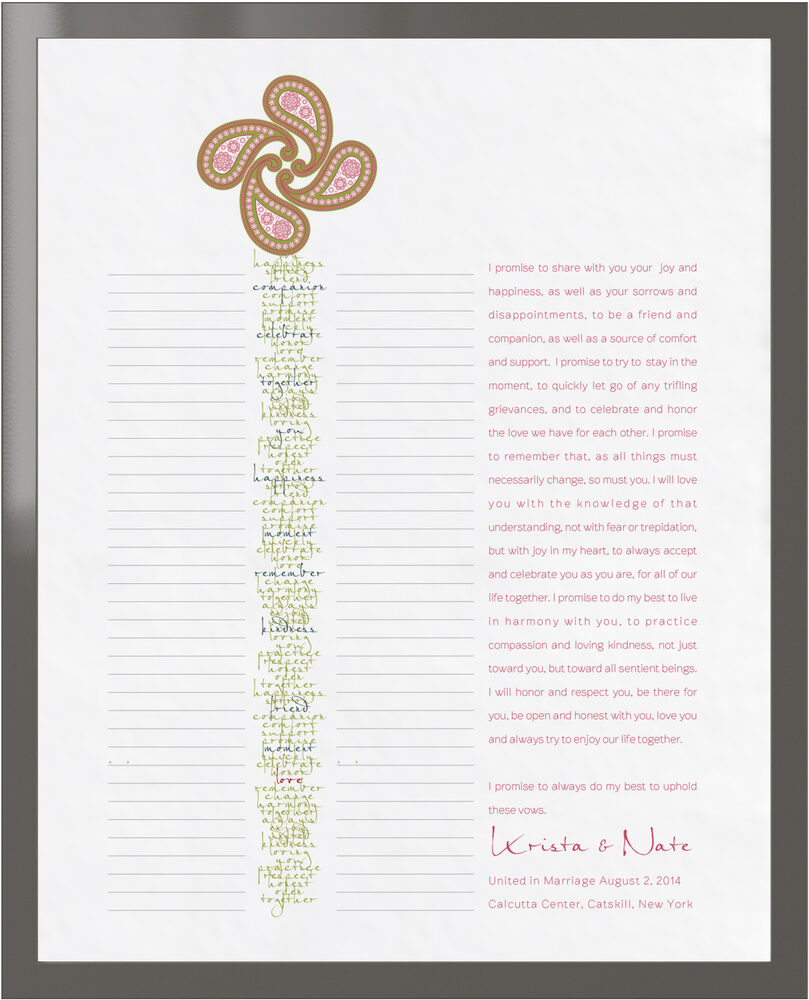 Photograph of Paisley Pinwheel Wedding Certificates