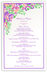 Photograph of Paisley Garden - Pink & Purple Wedding Menus