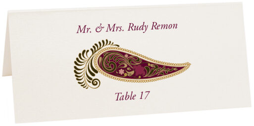 Photograph of Tented Paisley 13 Place Cards