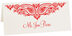 Photograph of Tented Paisly Bandana Monogram Place Cards