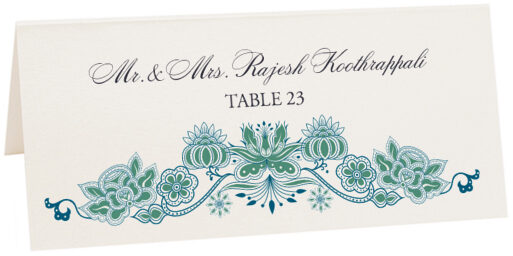 Photograph of Tented Rasm e Henna Place Cards
