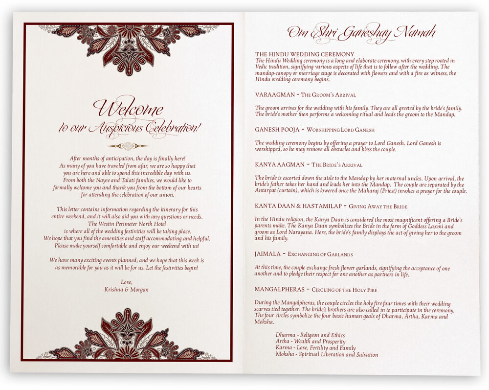 Photograph of Ananda Tree Wedding Programs