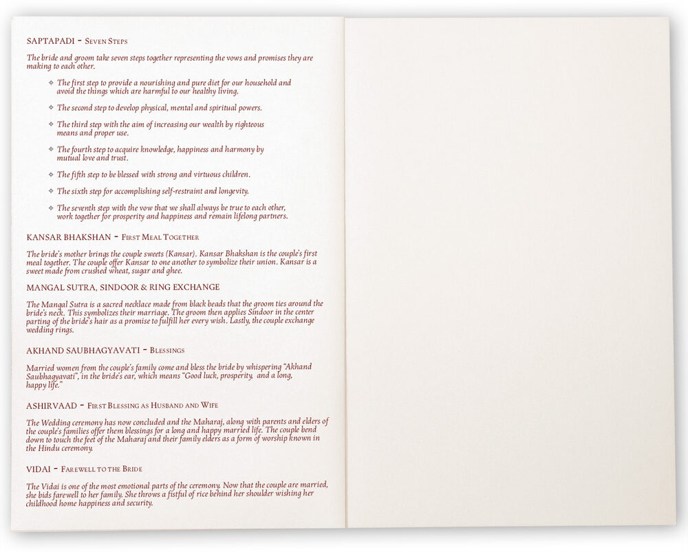 Photograph of Ananda Tree Wedding Programs
