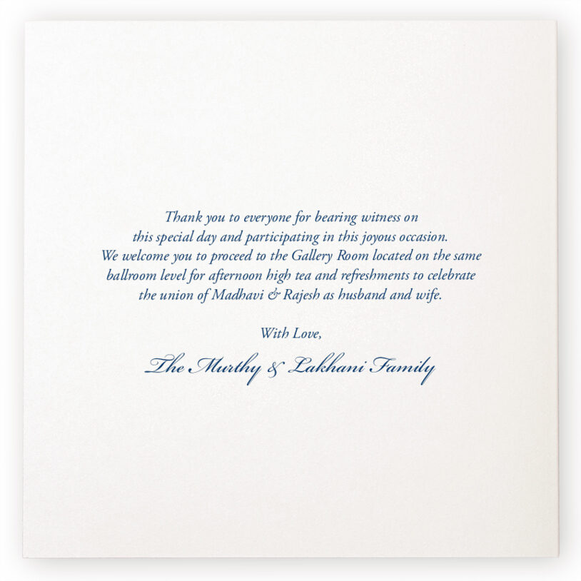 Photograph of Aum Watermark Wedding Programs