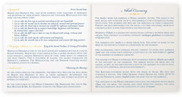 Photograph of Aum Watermark Wedding Programs