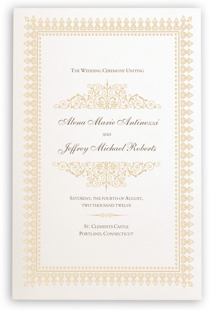 Photograph of Dharma-Awakening Wedding Programs