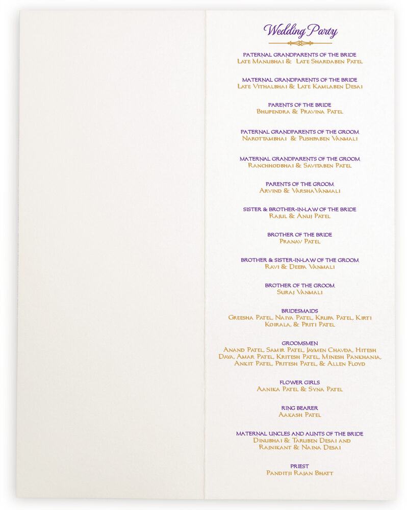 Photograph of Ganesha Indian Wedding Ceremony Wedding Programs