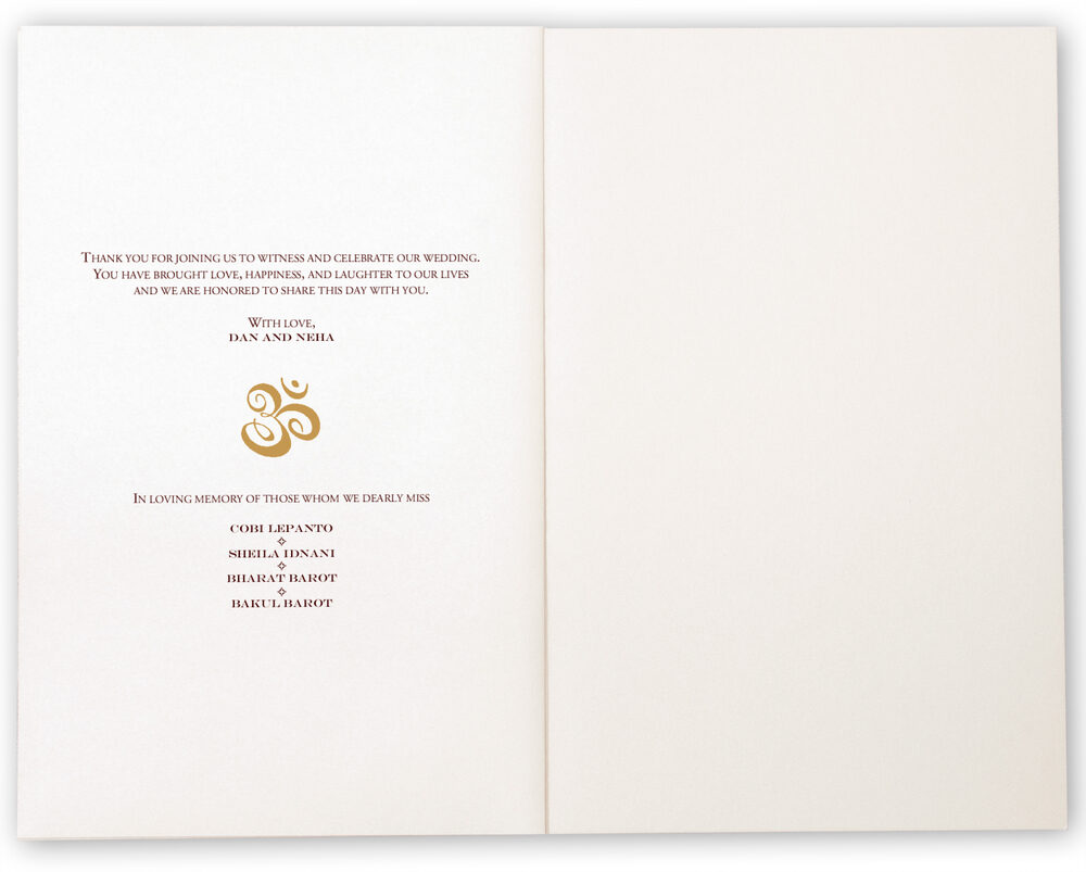 Photograph of My Paisley Life Hindu Wedding Card Wedding Programs