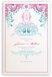 Photograph of Paisley and Peacocks Wedding Programs