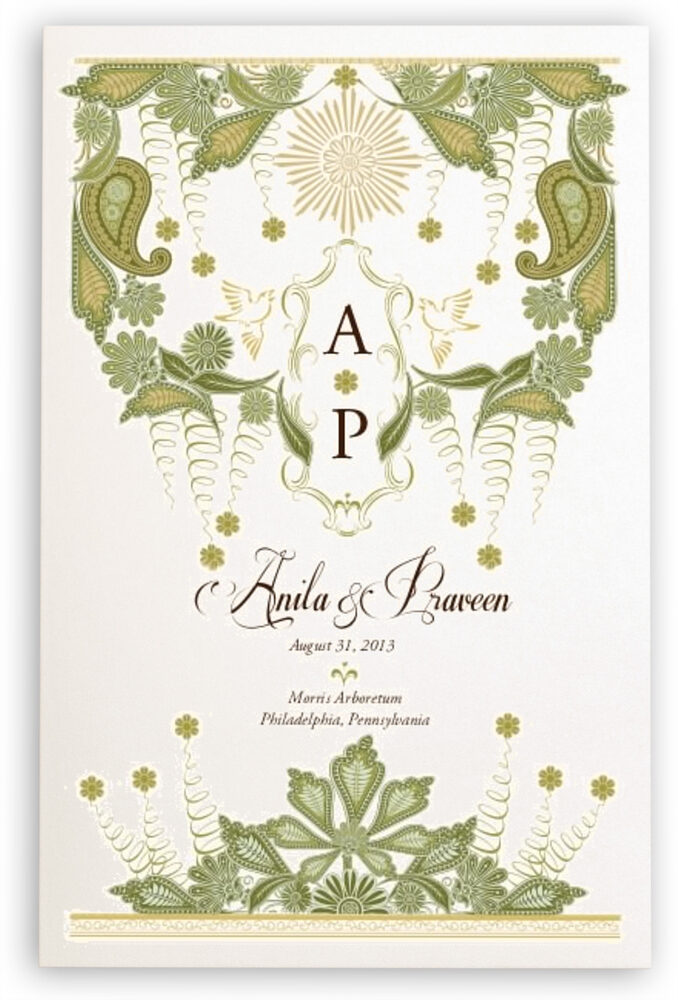 Photograph of Paisley Forest Wedding Programs