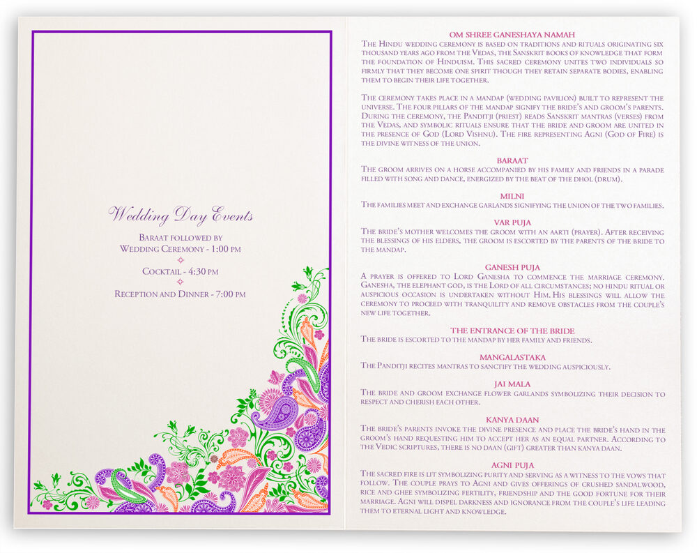 Photograph of Paisley Garden - Pink & Purple Wedding Programs