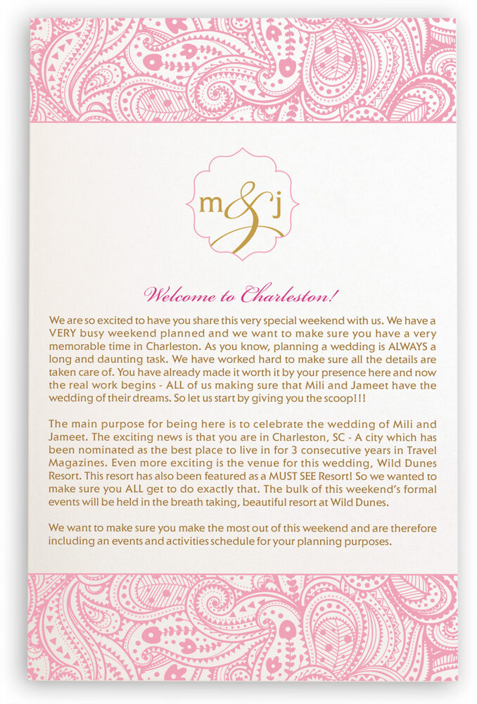 Photograph of Paisley Pillow Wedding Programs