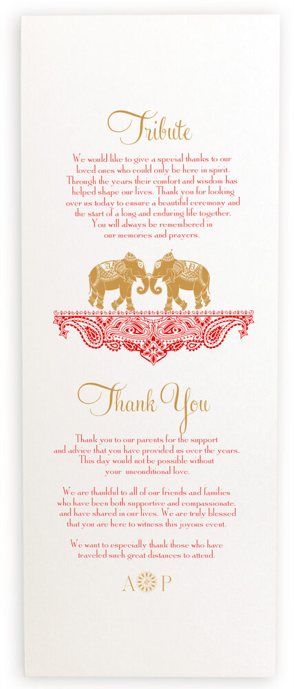 Photograph of Paisly Bandana Flower Wedding Programs