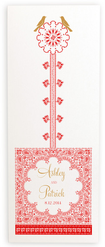 Photograph of Paisly Bandana Flower Wedding Programs