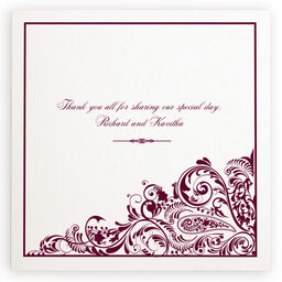 Photograph of Pompous Peacock (Square) Wedding Programs