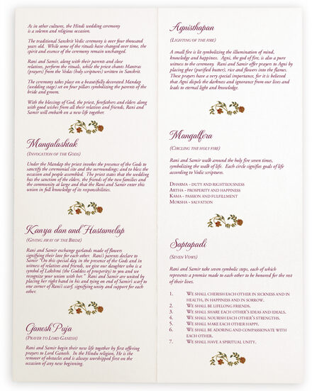 Shadi Indian Wedding Cards And Program Book With Hindu Wedding