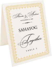 Photograph of Tented Hindi Sentiments Table Names