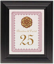 Framed Photograph of Filigree Mandala Table Numbers