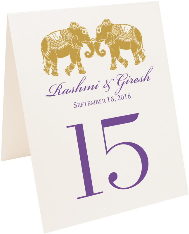 Photograph of Tented Indian Elephants Table Numbers