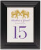 Framed Photograph of Indian Elephants Table Numbers