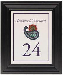 Framed Photograph of Paisley Sun Table Numbers