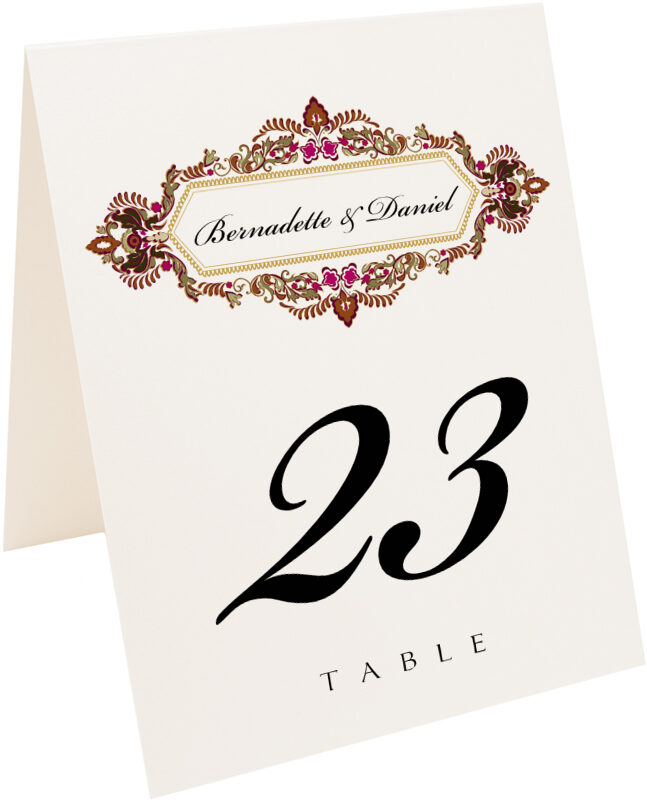 Photograph of Tented Ram Baugh Table Numbers