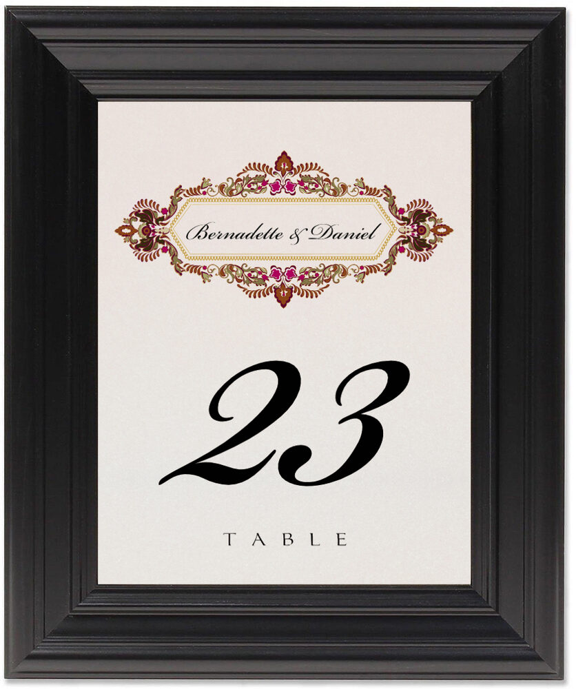 Framed Photograph of Ram Baugh Table Numbers