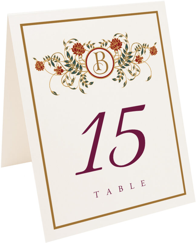 Photograph of Tented Shadi Table Numbers