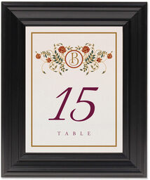 Framed Photograph of Shadi Table Numbers
