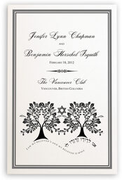 Photograph of Branched-Two Trees Wedding Programs