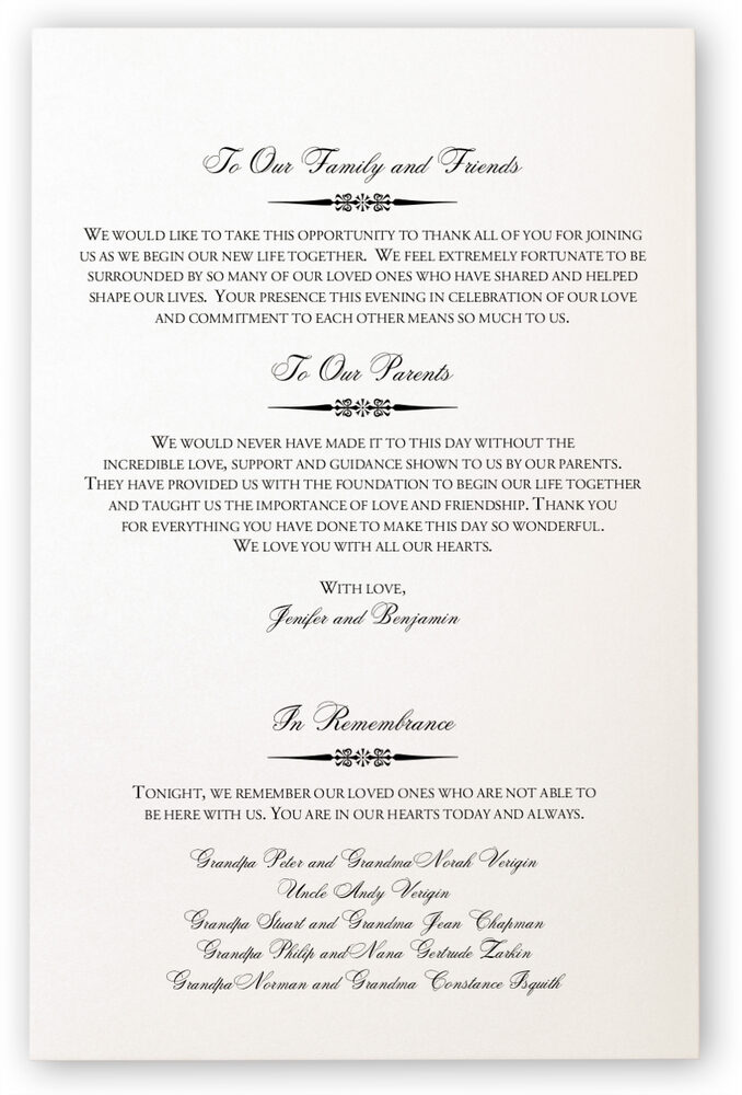 Photograph of Branched-Two Trees Wedding Programs