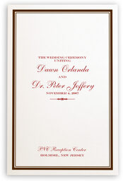 Photograph of Elegance and Engravers Wedding Programs