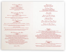 Photograph of Elegance and Engravers Wedding Programs