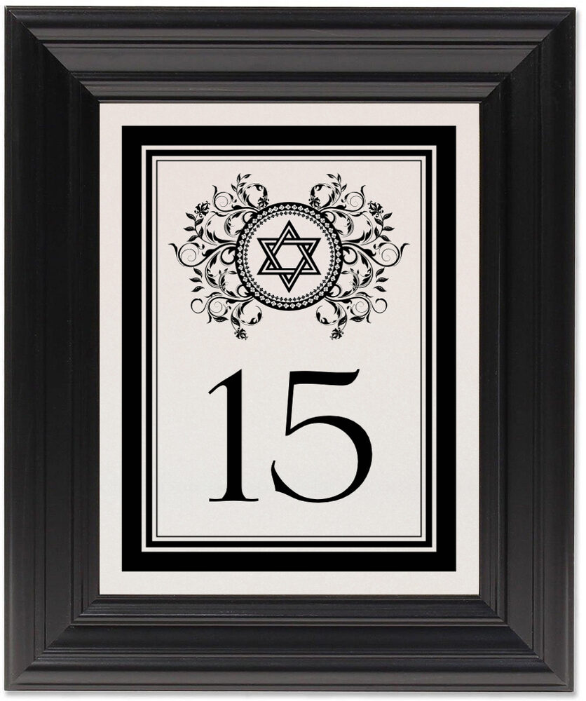 Framed Photograph of Gingee Star of David Table Numbers