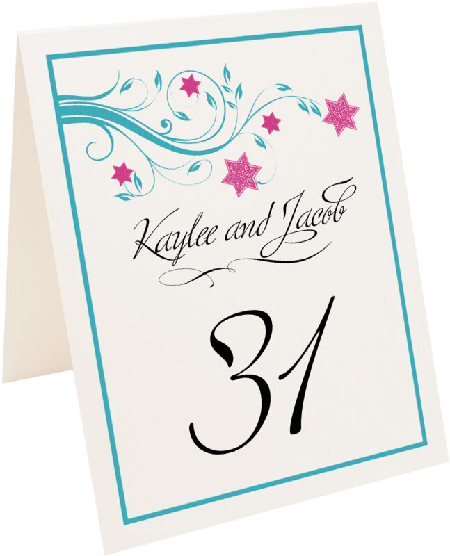 Photograph of Tented Star Vine Table Numbers
