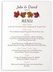 Photograph of Colorful Leaf Pattern Wedding Menus