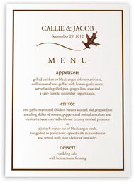 Photograph of Oak and Acorn Wedding Menus