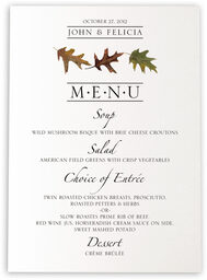 Photograph of Oak Pattern Wedding Menus