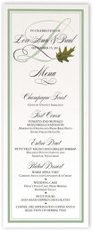 Photograph of Wispy Oak Leaf Wedding Menus