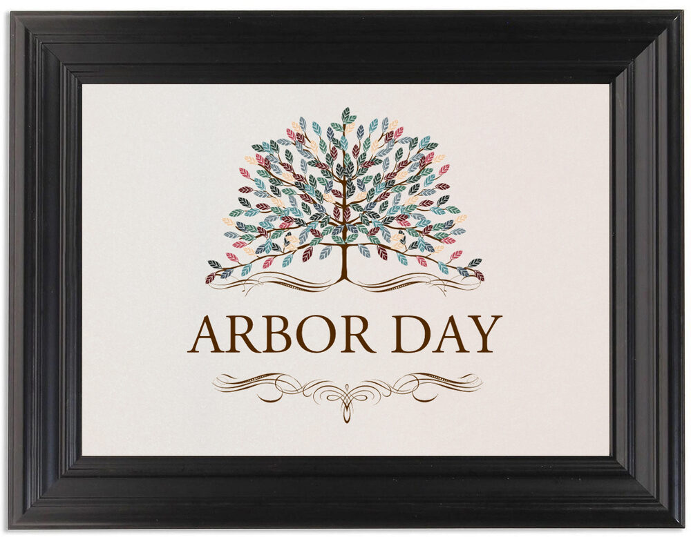 Framed Photograph of Arbor Day Table Names