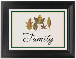 Framed Photograph of Five Leaves Table Names